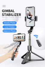 L08 Selfie Stick丨3 in 1 Handheld Stabilizer Tripod with Remote Holder