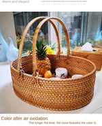 Picnic basket丨Rattan Weaving Outdoor Food Storage Baskets