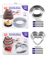 Pattern Mousse Mold丨3 Peices Household Cake Mold Set