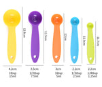 Plastic Measuring Spoon丨5Pcs Spoons for Baking and Cooking