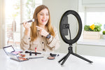 4 IN 1 Fill light | 10" Ring Light Tripod Mobile Phone Stand Remote Control