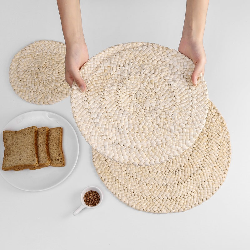 Corn husk Placemat丨Handmade Heat proof Table decorations Mats