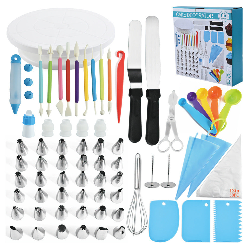 66 Pieces Cake Decorator Tools丨DIY Cake Decorating Supplies Kit