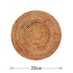 Rattan Cup mat丨Handmade Table Placemat