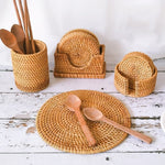 Rattan Cup mat丨Handmade Table Placemat