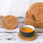 Rattan Cup mat丨Handmade Table Placemat