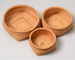 Square base Fruit basket丨Handmade Rattan Weaving Storage Baskets