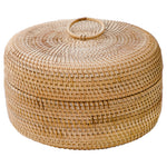 Storage basket with lid丨Rattan Storage Box