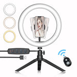 4 IN 1 Fill light | 10" Ring Light Tripod Mobile Phone Stand Remote Control