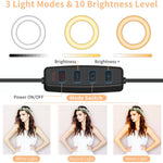 4 IN 1 Fill light | 10" Ring Light Tripod Mobile Phone Stand Remote Control