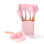 12Pcs Kitchen Utensils Set丨Silicone Cooking Accessories Storage Holder