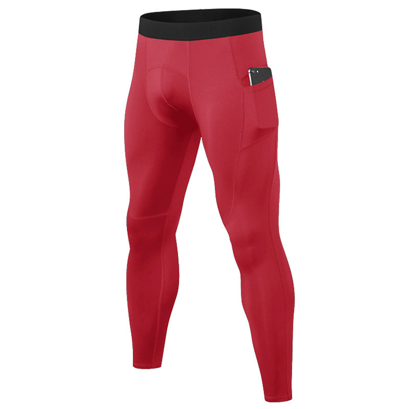 Yuerlian Mens Compression Pants Athletic Leggings with Pockets