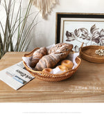 Lace Fruit basket丨Handmade Rattan Weaving Storage Tray