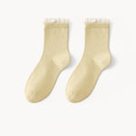 Women's Socks丨Winter 5 Pairs Frilled Cotton Socks