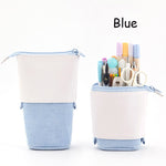 Pencil Case丨Telescopic Corduroy Stand-up pure color multi-functional creative