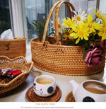 Picnic basket丨Rattan Weaving Outdoor Food Storage Baskets