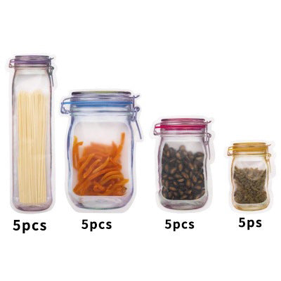 Food Storage Bag丨 20Pcs Portable Sealed Transparent bag Moisture-Proof Fresh-Keeping Bag