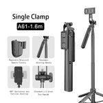 A61＆A62 Selfie Stick丨Hand-held Stabilizer Bluetooth Double Clamp Live Broadcast Support