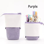 Pencil Case丨Telescopic Corduroy Stand-up pure color multi-functional creative