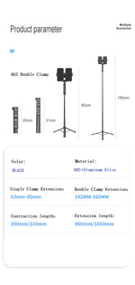 A61＆A62 Selfie Stick丨Hand-held Stabilizer Bluetooth Double Clamp Live Broadcast Support