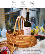 Picnic basket丨Rattan Weaving Outdoor Food Storage Baskets