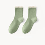 Women's Socks丨Winter 5 Pairs Frilled Cotton Socks