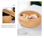 Storage basket with lid丨Rattan Storage Box