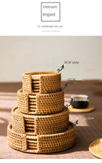 Rattan Cup mat丨Handmade Table Placemat