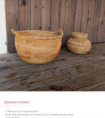 Round Fruit basket丨Handmade Rattan Weaving Storage Baskets