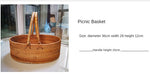 Picnic basket丨Rattan Weaving Outdoor Food Storage Baskets