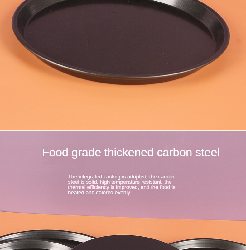 Carbon steel Pizza Pans丨Non-Stick Bakeware Pizza Baking Mold