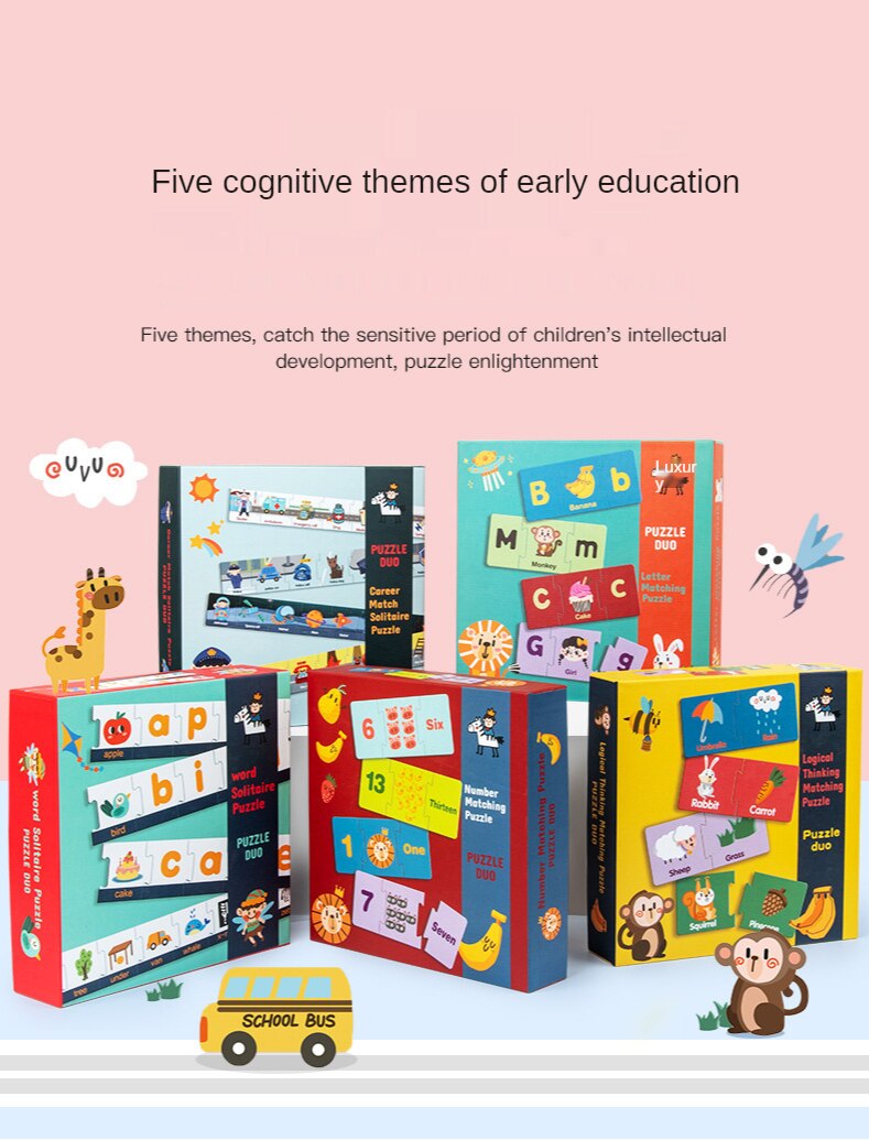 Matching Puzzle for Kids丨Wooden Learning Cognitive Jigsaw