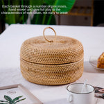 Storage basket with lid丨Rattan Storage Box