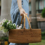 Picnic basket丨Rattan Weaving Outdoor Food Storage Baskets