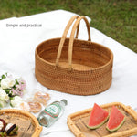 Picnic basket丨Rattan Weaving Outdoor Food Storage Baskets