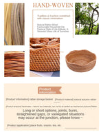 Wavy edge Fruit basket丨Handmade Rattan Weaving Storage Baskets