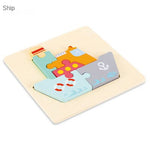 3D Puzzle Jigsaw for Kids丨Wooden Cartoon Educational Toys