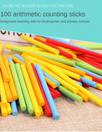 100pieces Colorful Counting Sticks丨Mathematics Teaching Aids Children Counting Rods