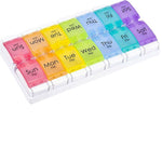 14 Grids Weekly Pill Organizer丨Portable AM PM Daily Pill Planners