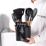 12Pcs Kitchen Utensils Set丨Silicone Cooking Accessories Storage Holder