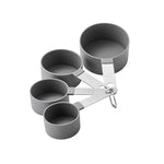 Measuring Cups and Spoons Set丨Stackable Plastic Kitchen Measuring Set with Stainless Steel Handle