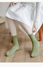 Women's Socks丨5 Pairs Mixed Color Cotton Socks