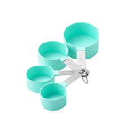 Measuring Cups and Spoons Set丨Stackable Plastic Kitchen Measuring Set with Stainless Steel Handle