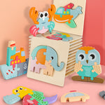 3D Puzzle Jigsaw for Kids丨Wooden Cartoon Educational Toys