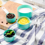 Measuring Cups and Spoons Set丨Stackable Plastic Kitchen Measuring Set with Stainless Steel Handle