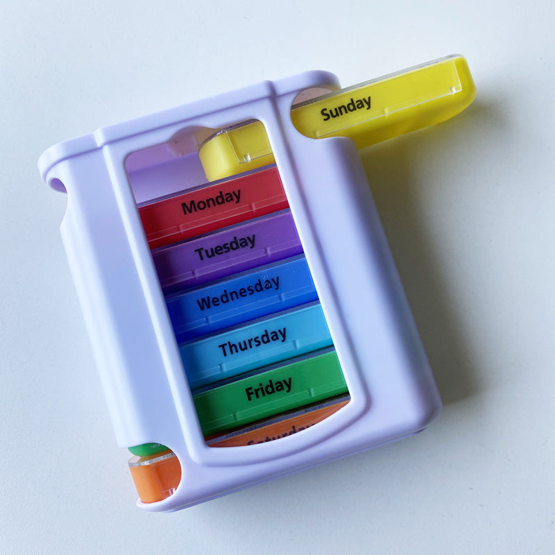 Weekly Pill Planners丨Portable Drawer type 28 grids Daily Pill Organizer