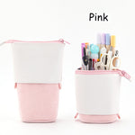 Pencil Case丨Telescopic Corduroy Stand-up pure color multi-functional creative