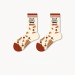 Unisex Socks丨5 Pairs Oil Painting Pattern Cotton Socks