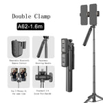 A61＆A62 Selfie Stick丨Hand-held Stabilizer Bluetooth Double Clamp Live Broadcast Support